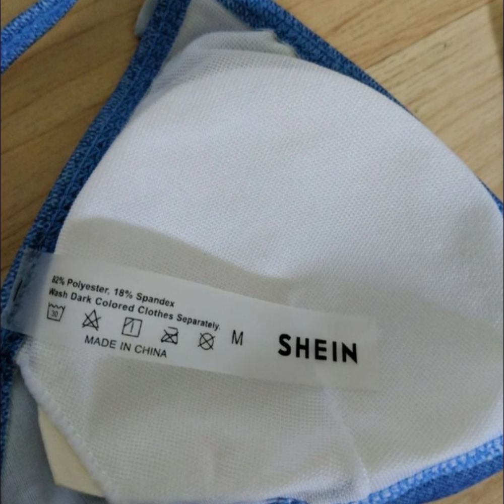 SHEIN Blue Ruffle Bikini - Picture 5 of 5